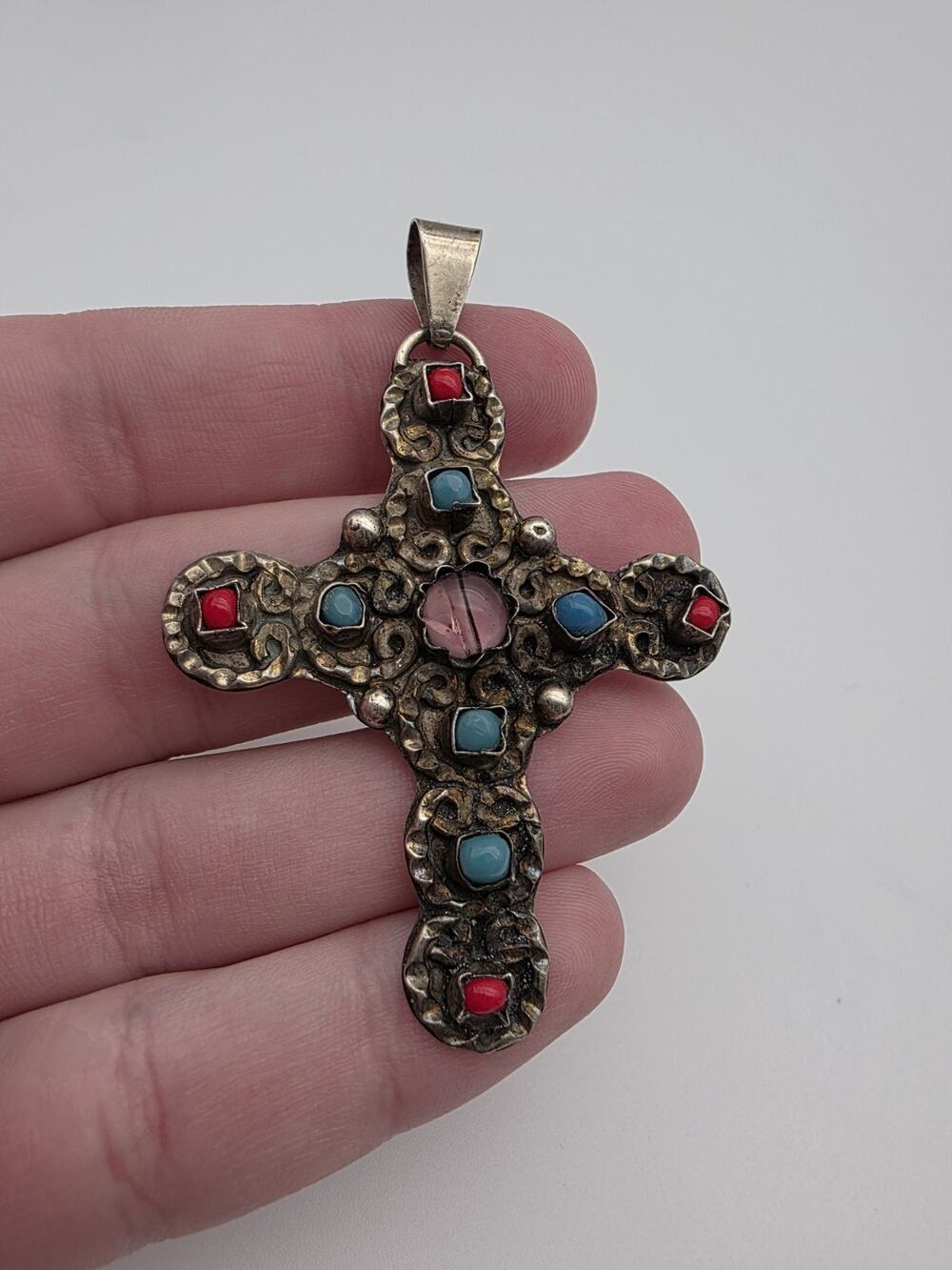Vintage Sterling Silver 925 Mexican Cross